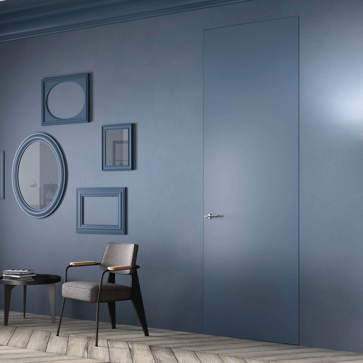 Синие двери в интерьере