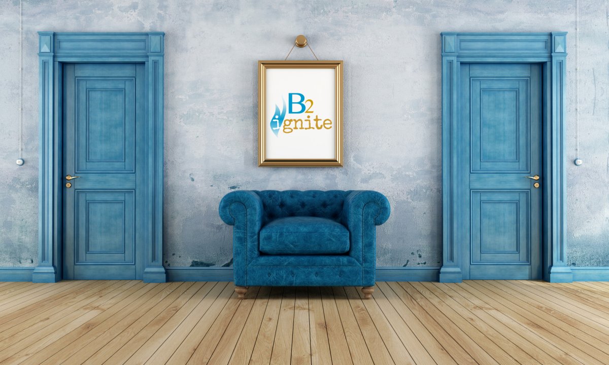 Синие межкомнатные двери