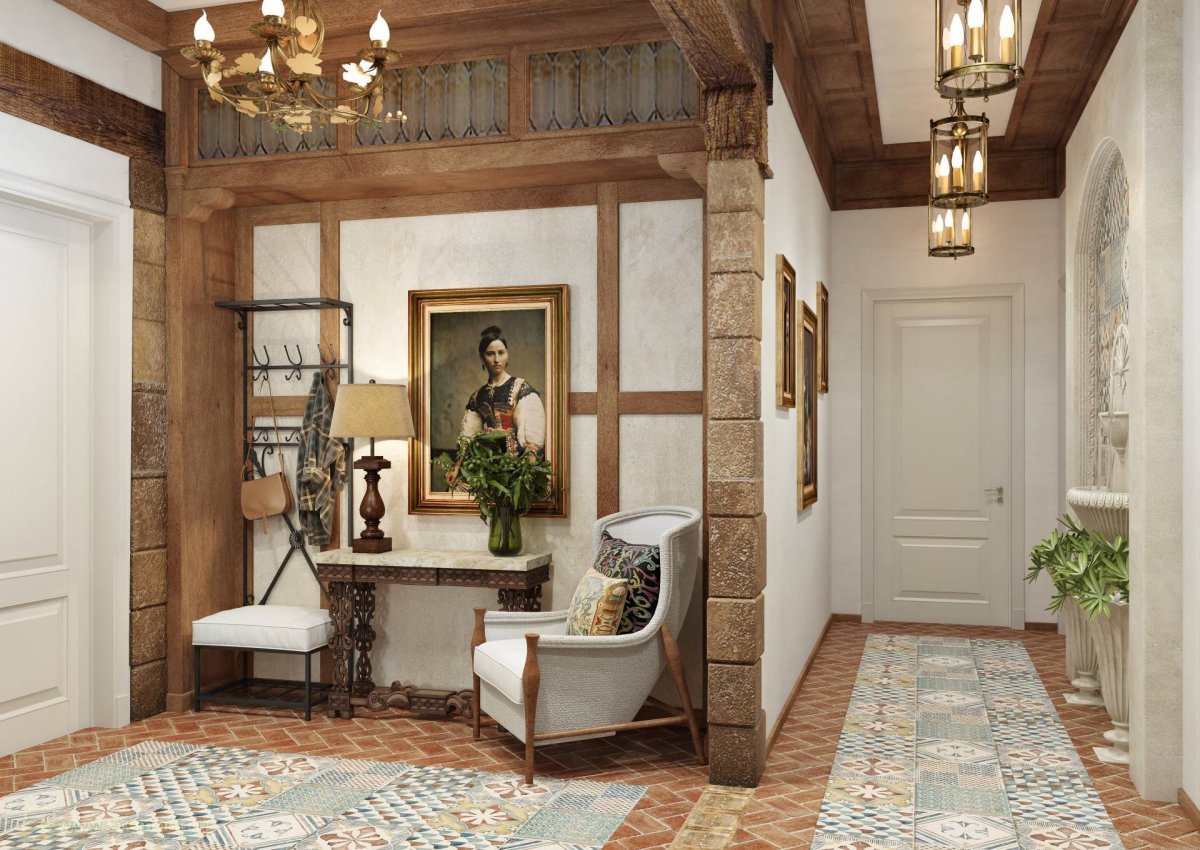 Интерьер в средиземноморском стиле прихожая