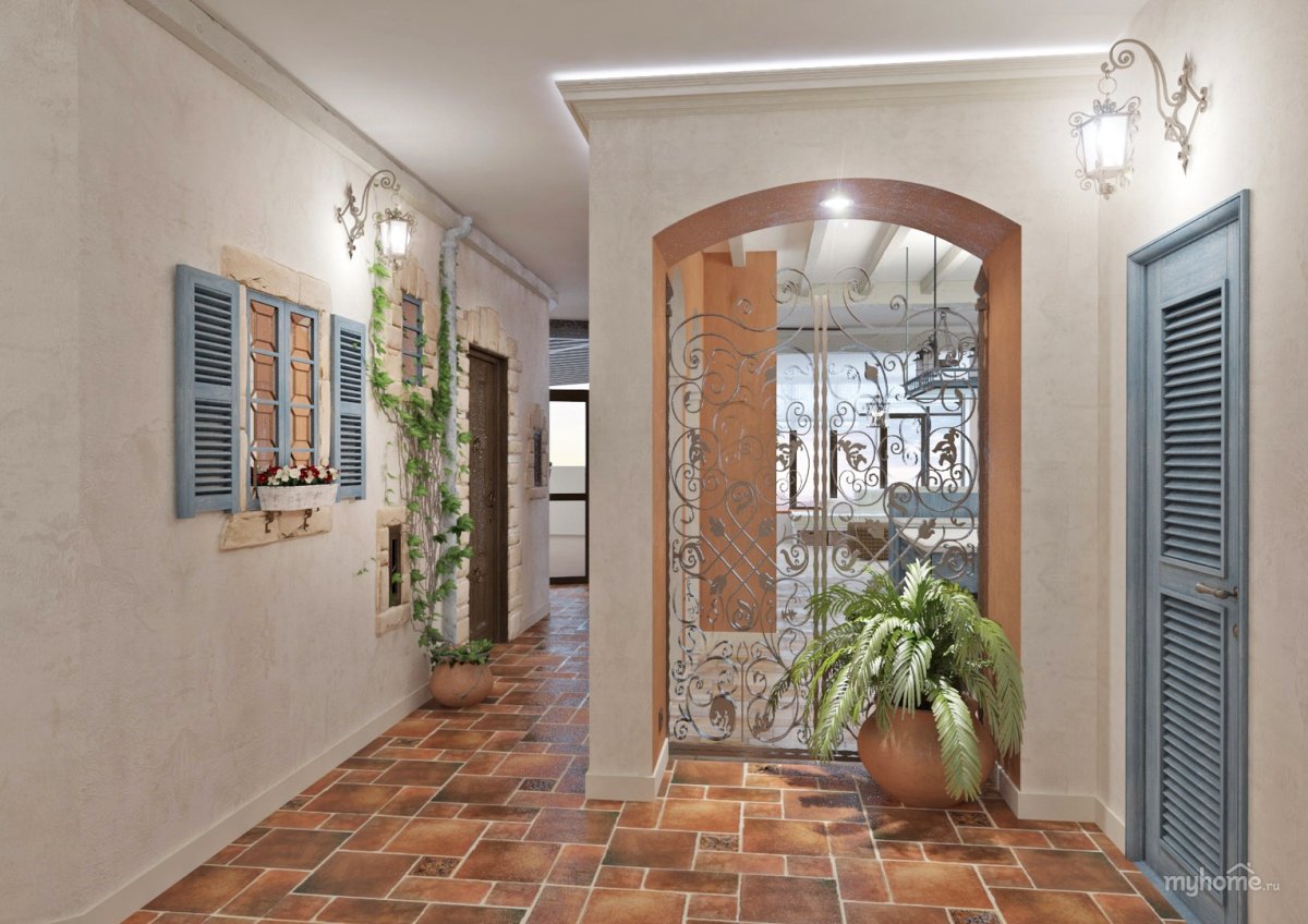 Прихожая в средиземноморском стиле