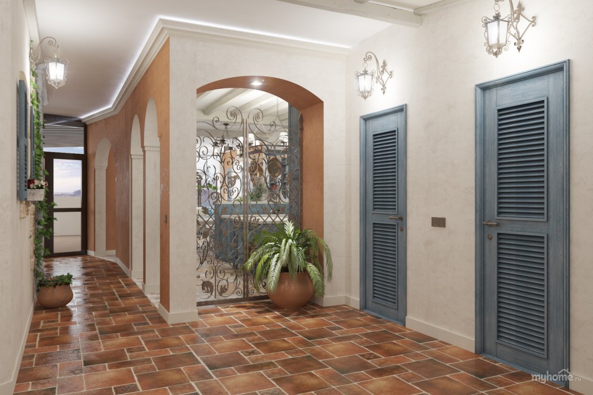 Интерьер в средиземноморском стиле прихожая