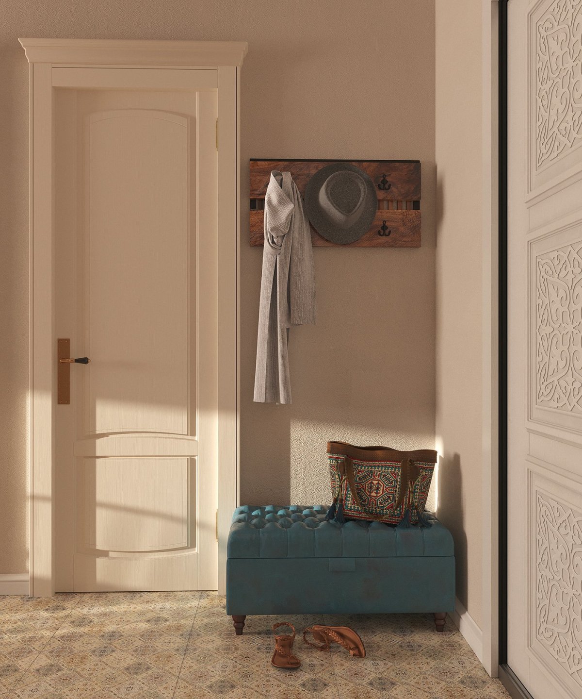 Прихожая в стиле Средиземноморья
