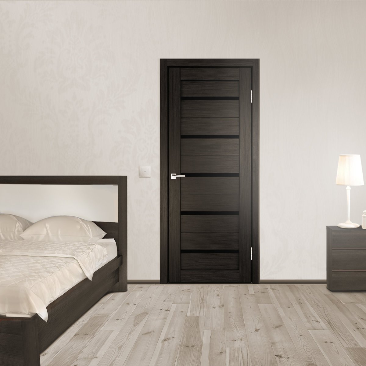 Светлые двери темный плинтус