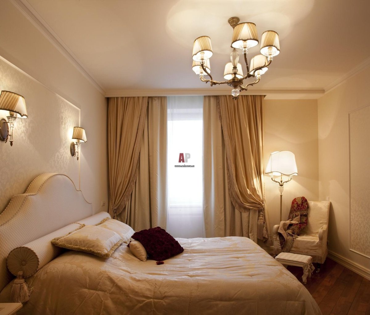 Точечное освещение в спальне