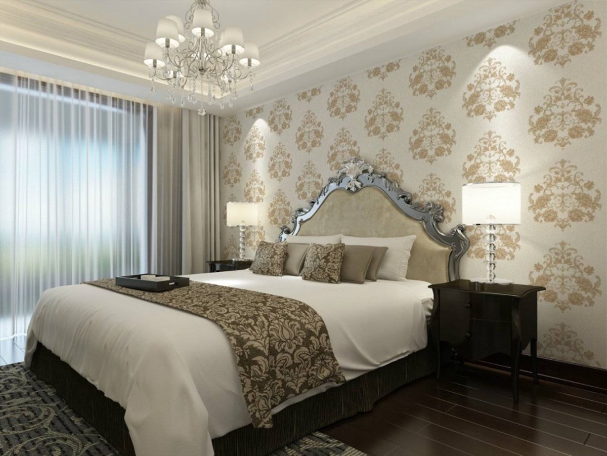 Обои для спальни комбинированные