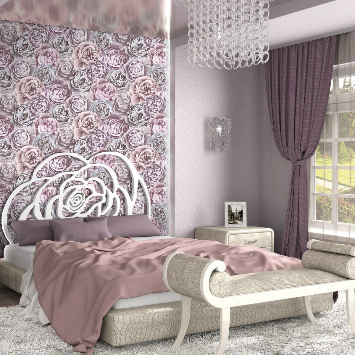 Обои комбинированные в комнату