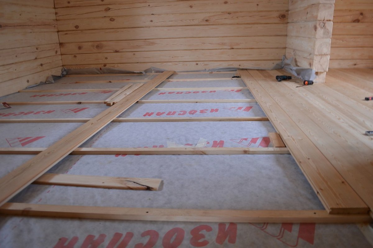 Гидроизоляция чернового пола на лагах