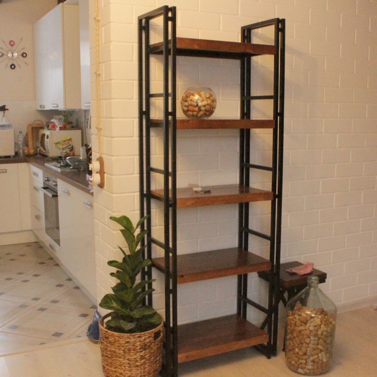 Угловая Этажерка в стиле лофт