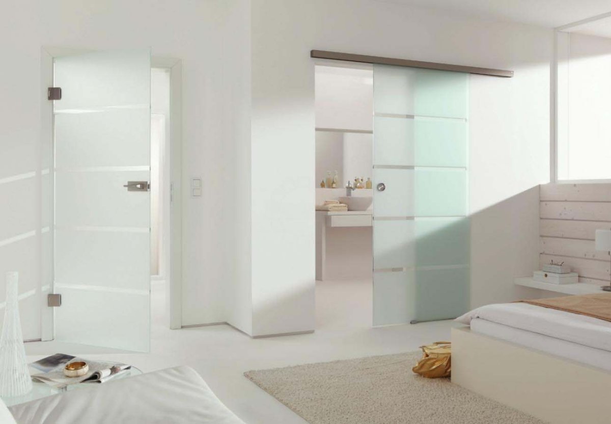 Стеклянные двери в интерьере