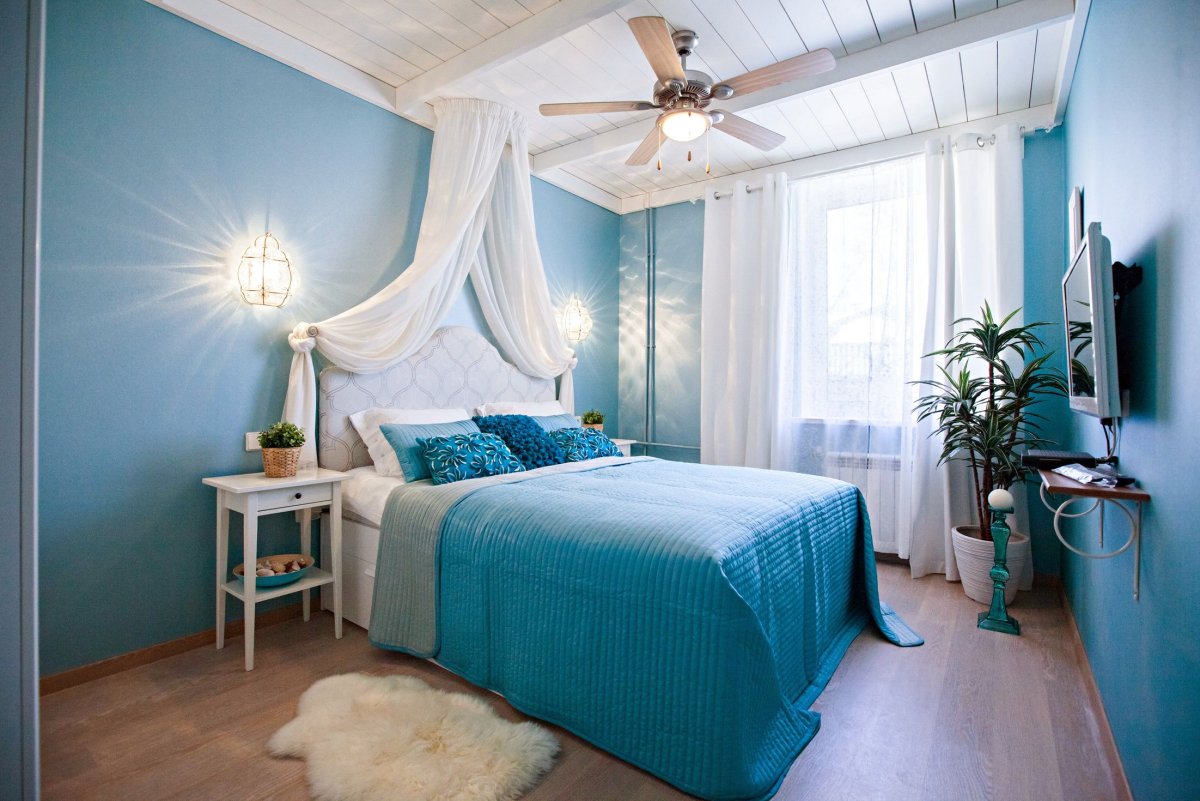 Декор для спальни в морском стиле