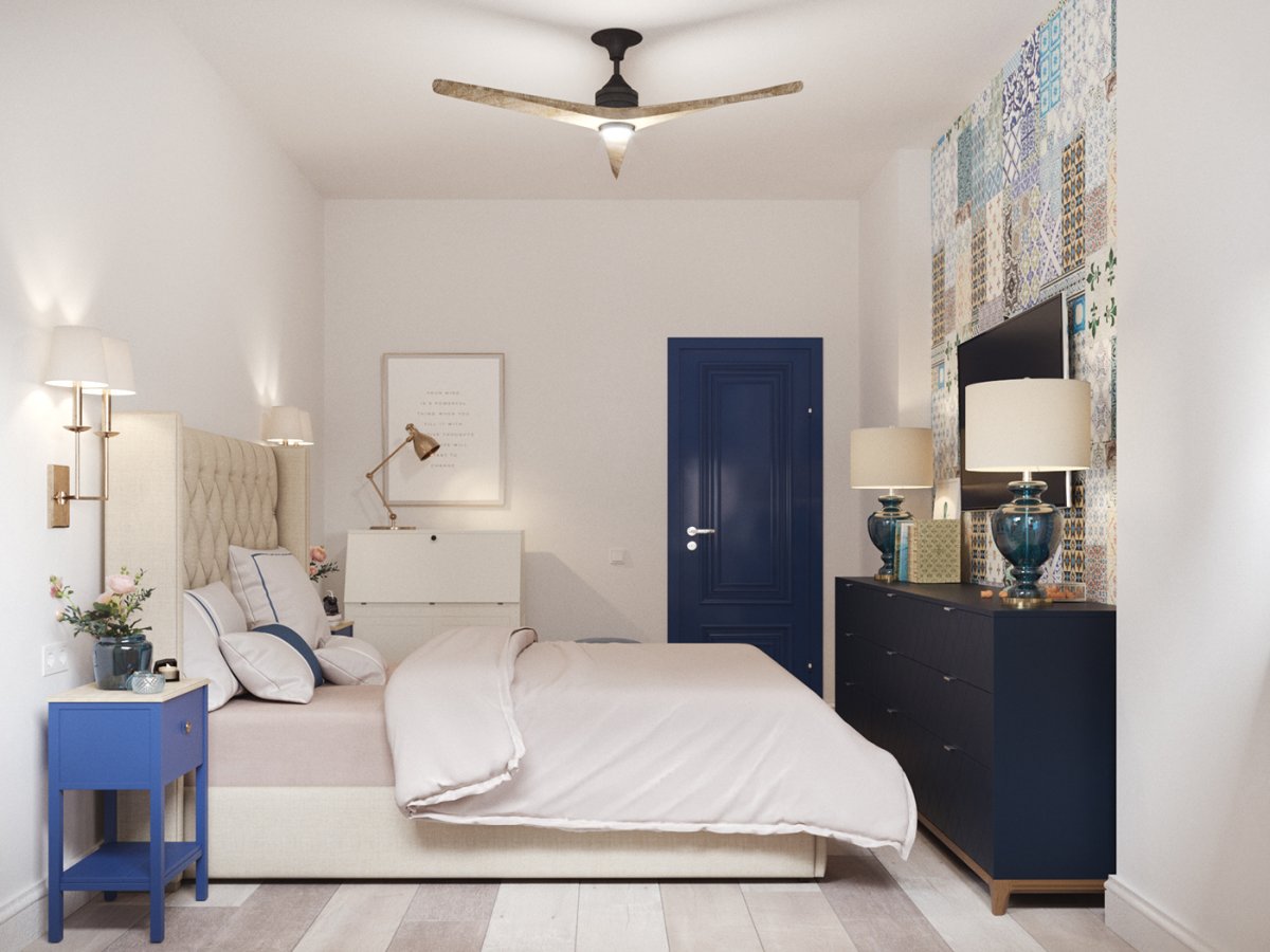 Стиль Прованс Средиземноморский спальня