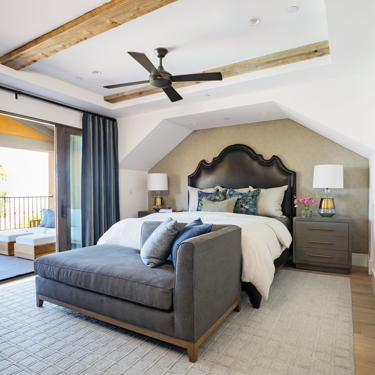 Средиземноморский стиль шторы в спальню