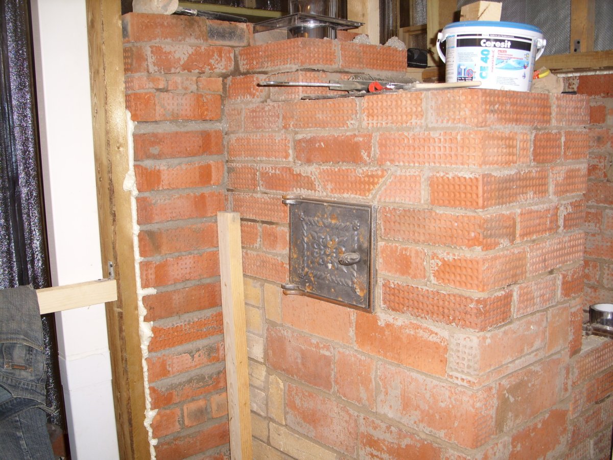 Печь в бане из газобетона