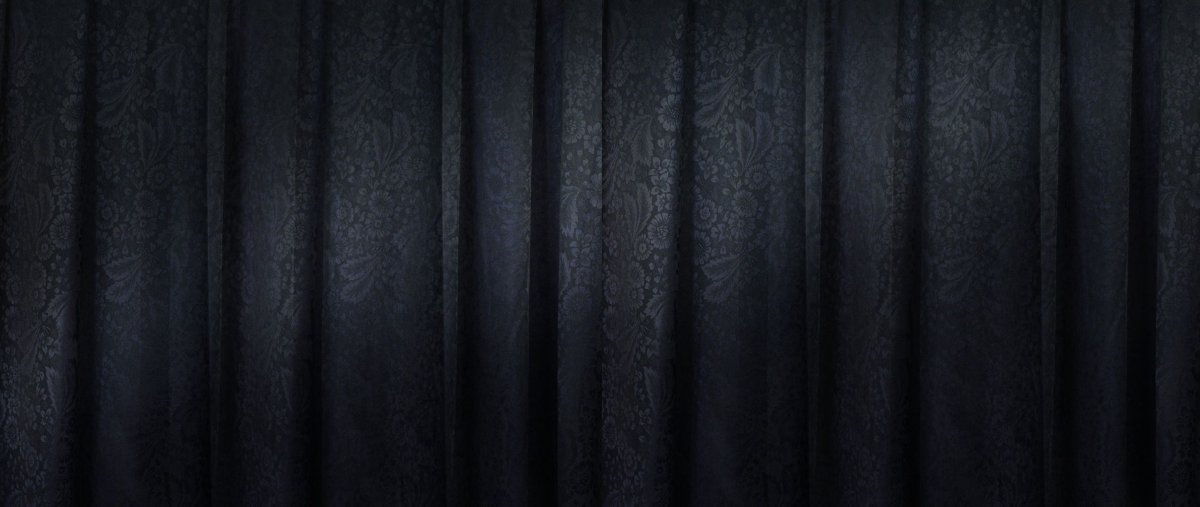 Текстура черной ткани шторы