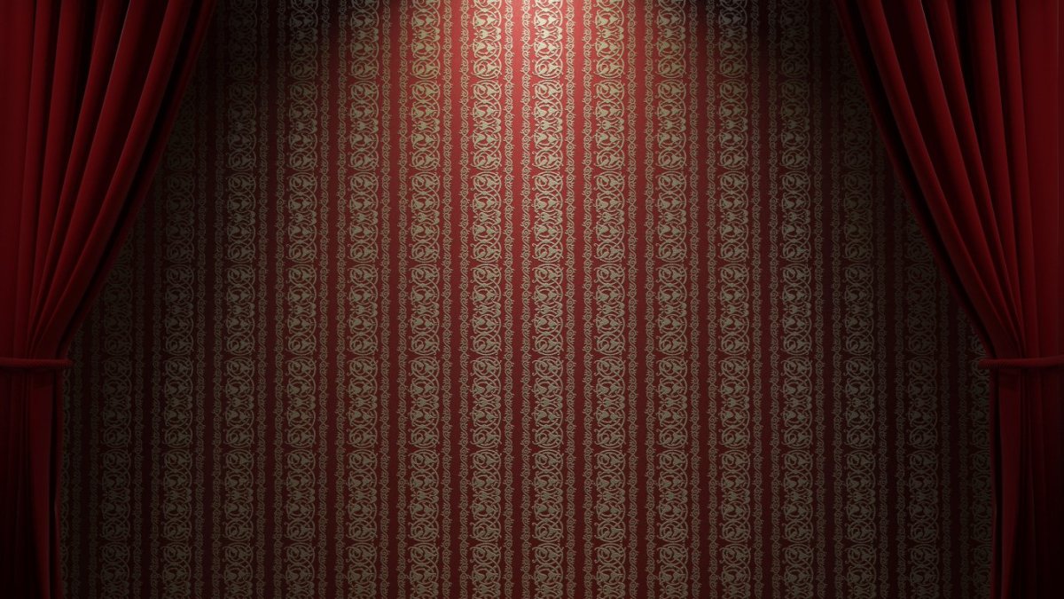 Красные шторы