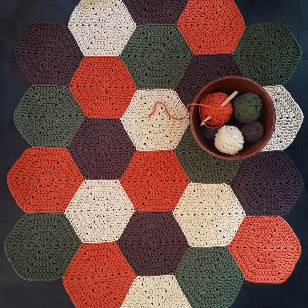 Коврик в прихожую соты