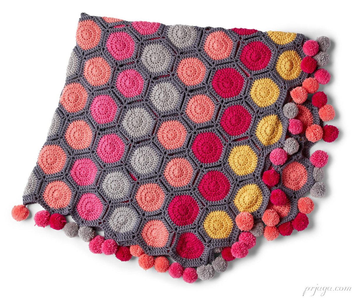 Плед из шестиугольников