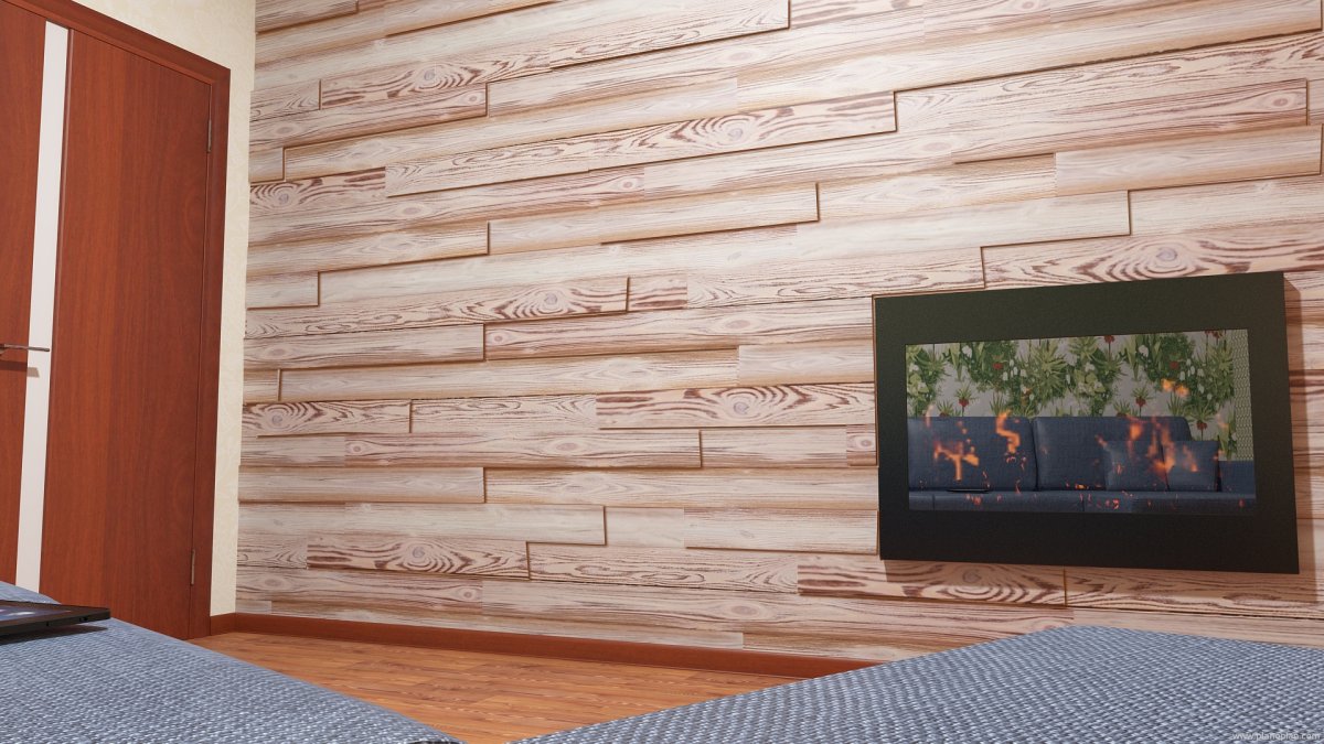 Отделка стен деревом в интерьере