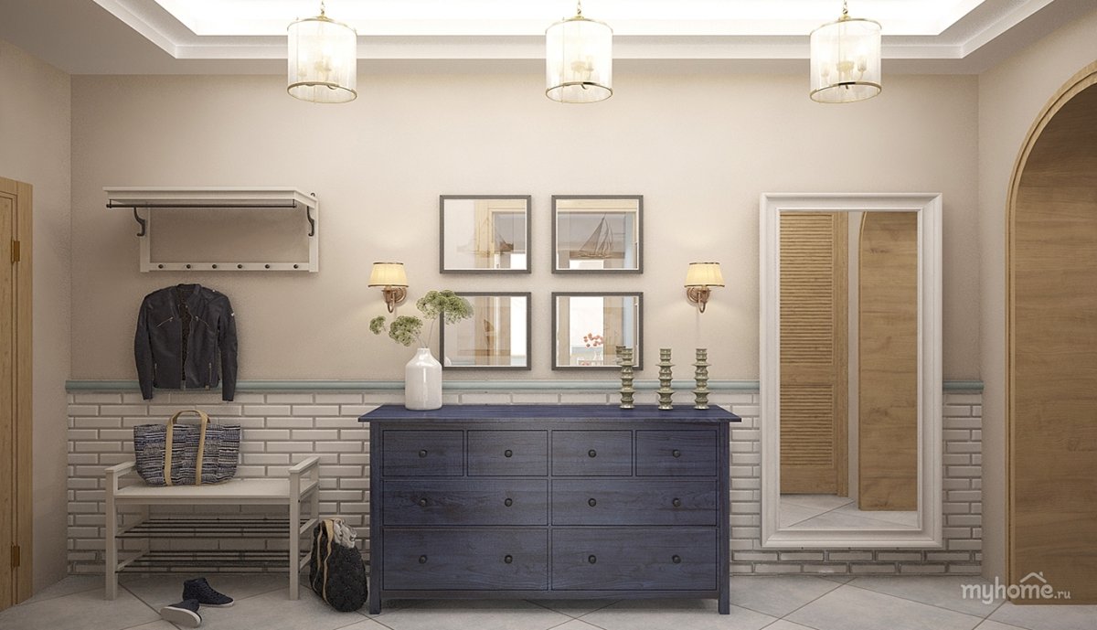 Декор стен в прихожей в современном стиле