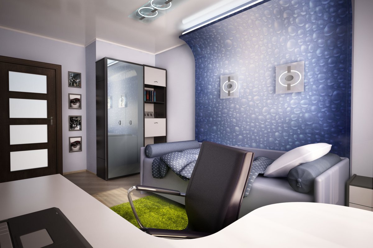 Дизайн комнаты для юноши в современном стиле