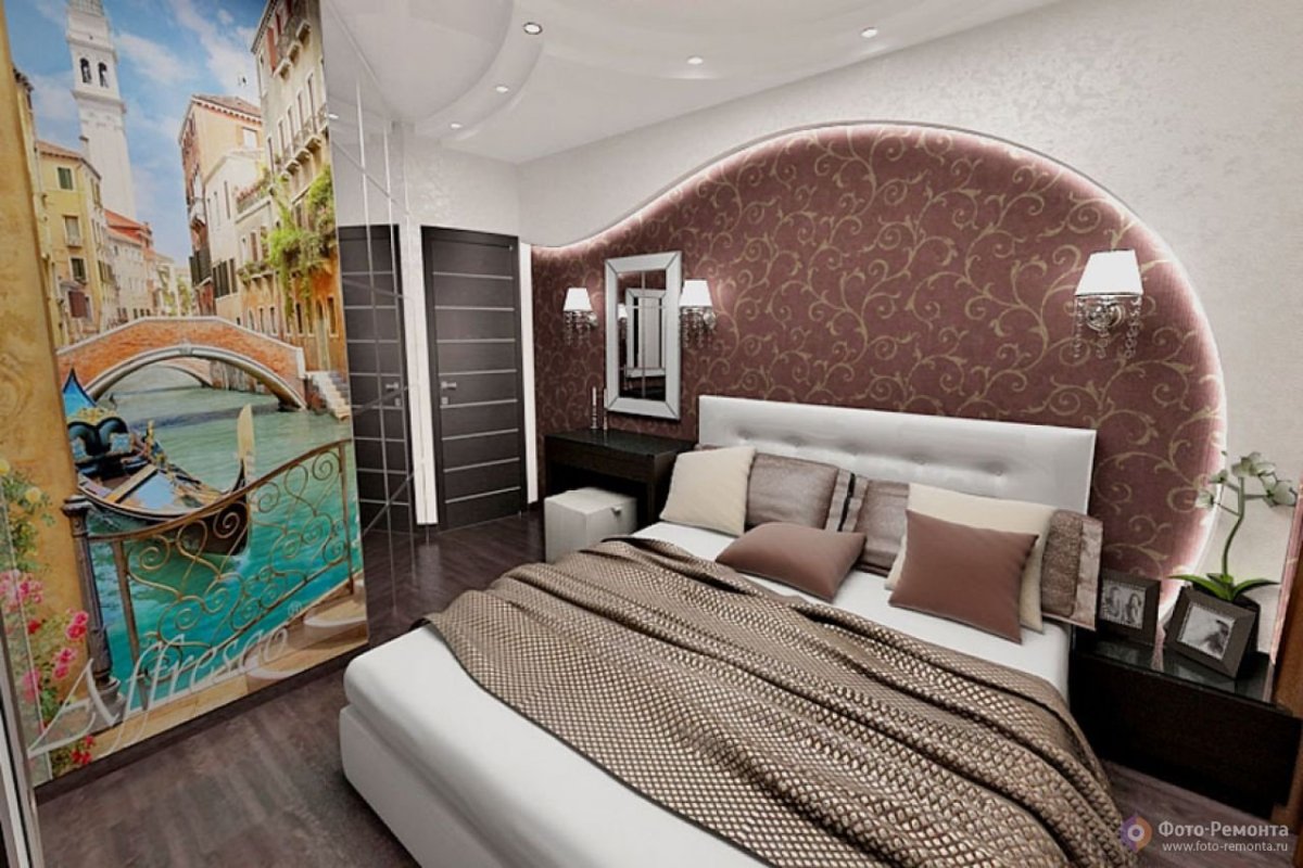 Красивые спальня евроремонт