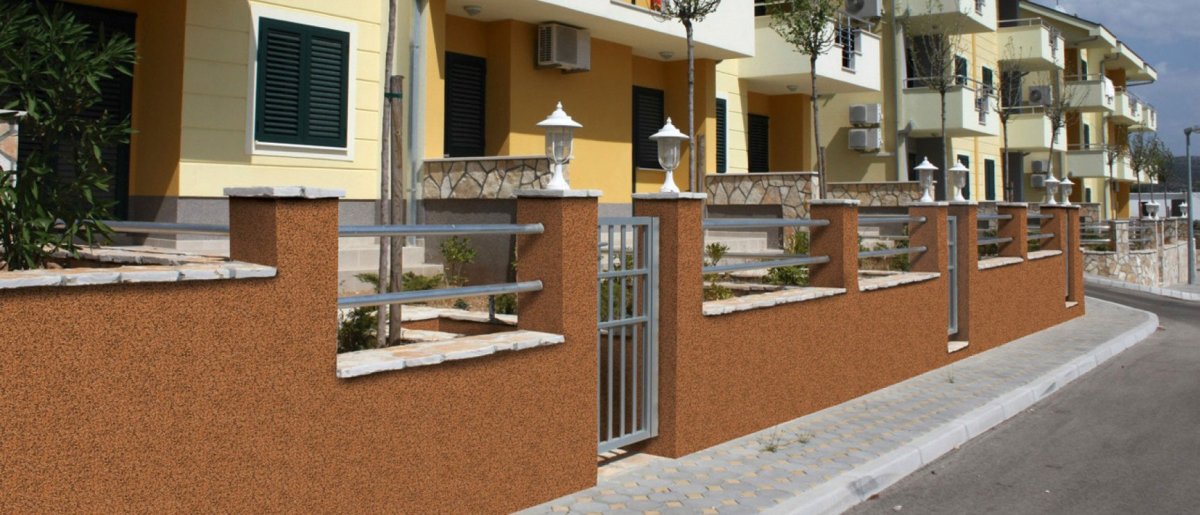 Камешковая штукатурка для цоколя