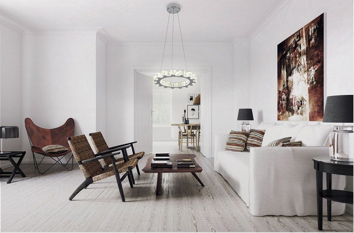 Белые стены в интерьере