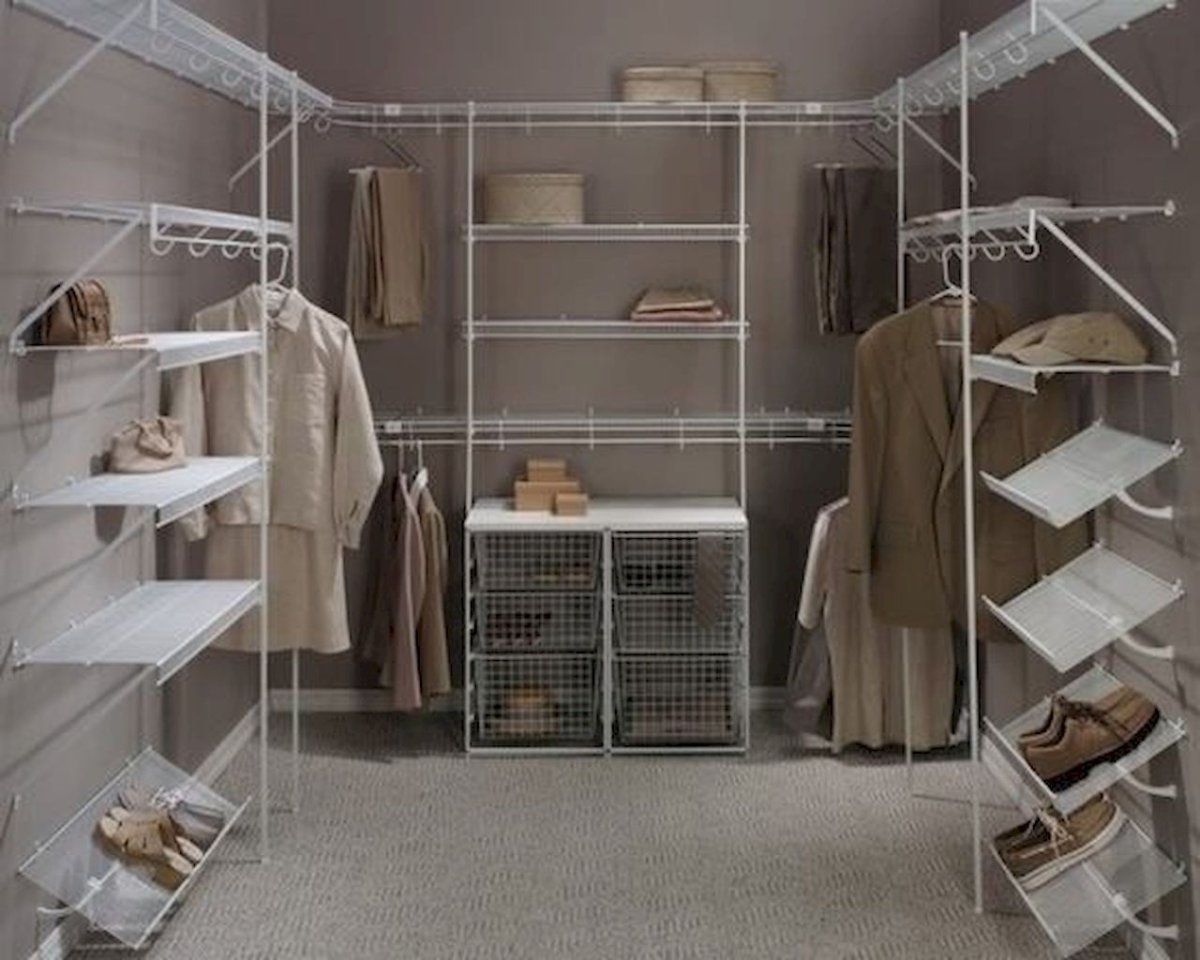 Стеллажи для узкой гардеробной