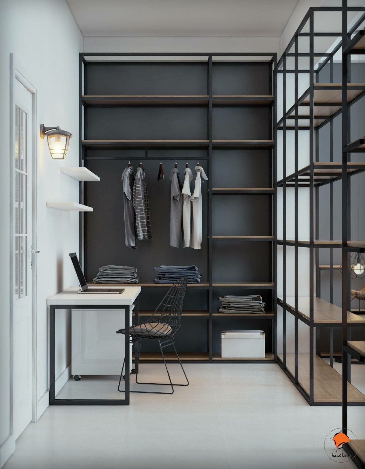 Маленькая гардеробная для верхней одежды и обуви