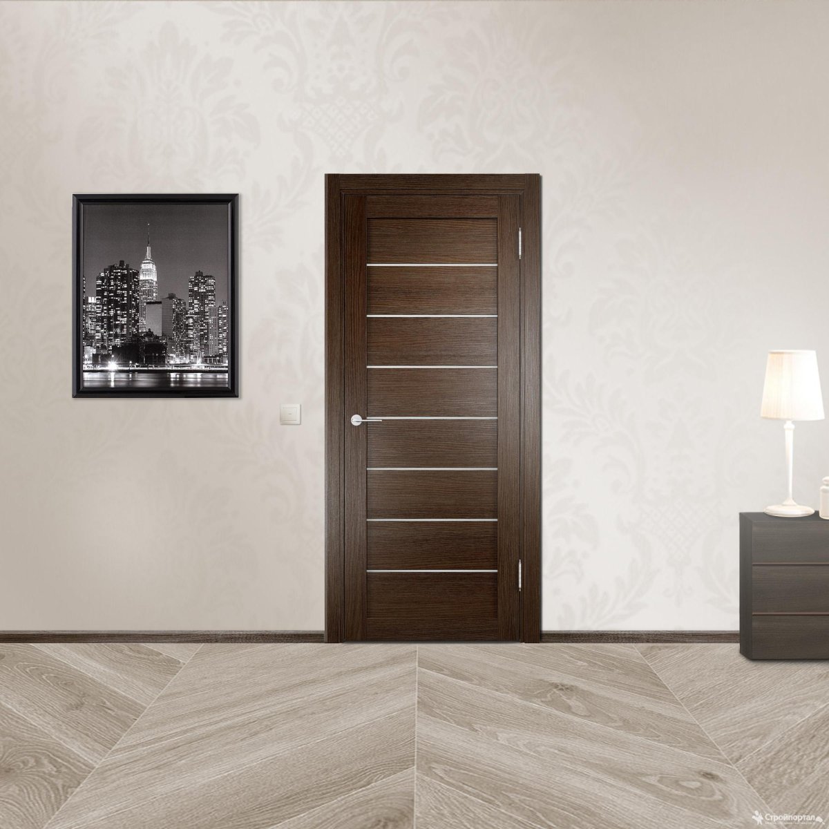 Двери разных цветов в интерьере