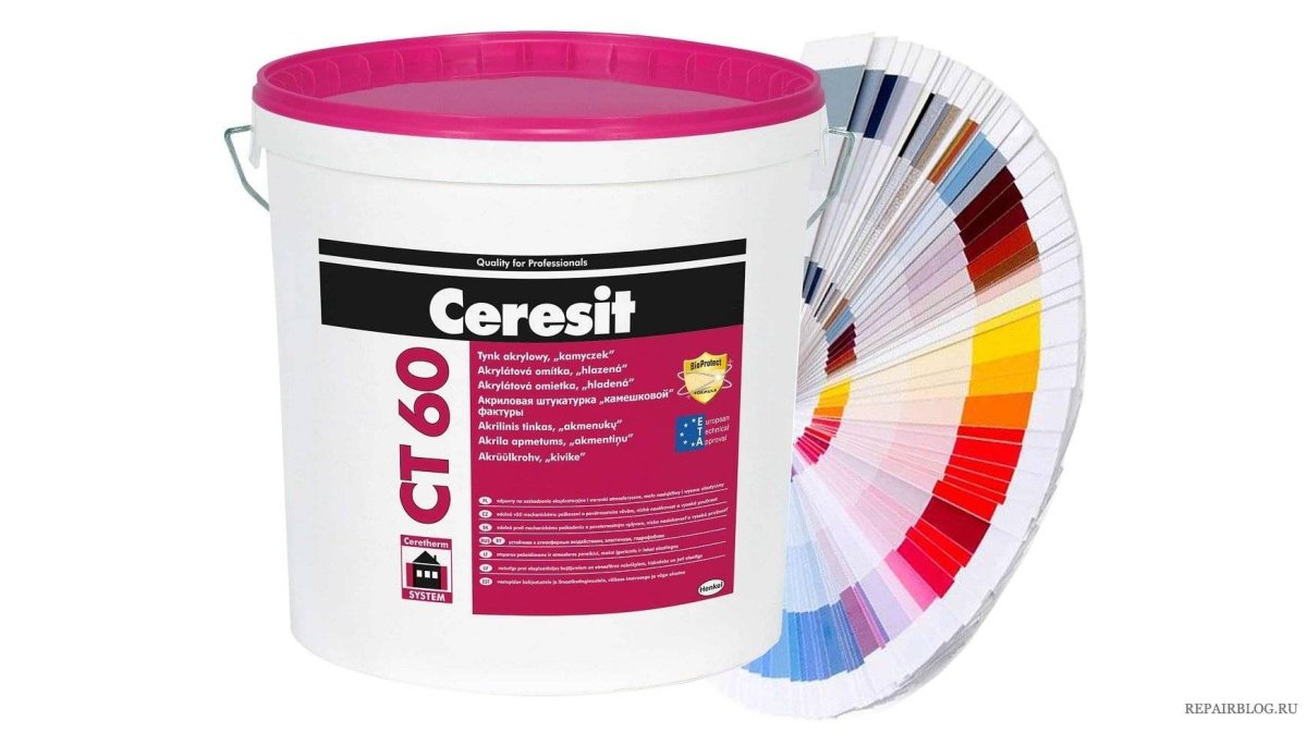 Штукатурка полимерная декоративная Ceresit CT 60 25 кг