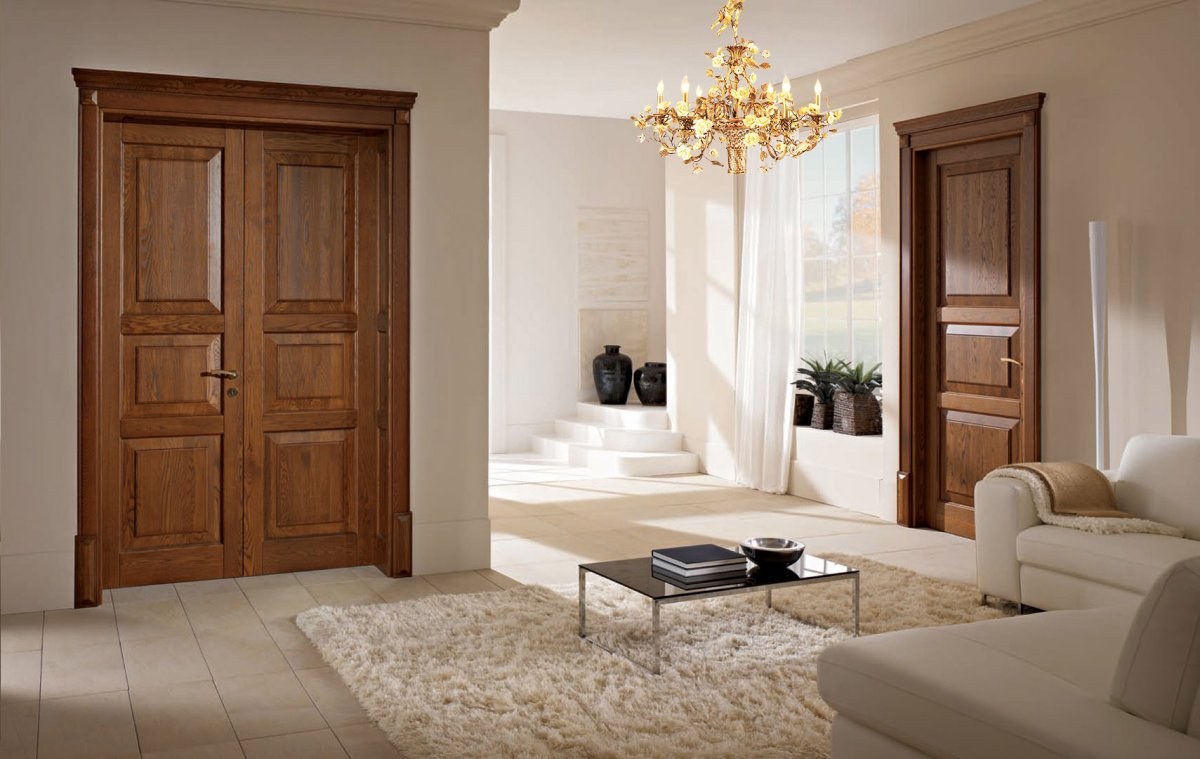 Двери массив в интерьере