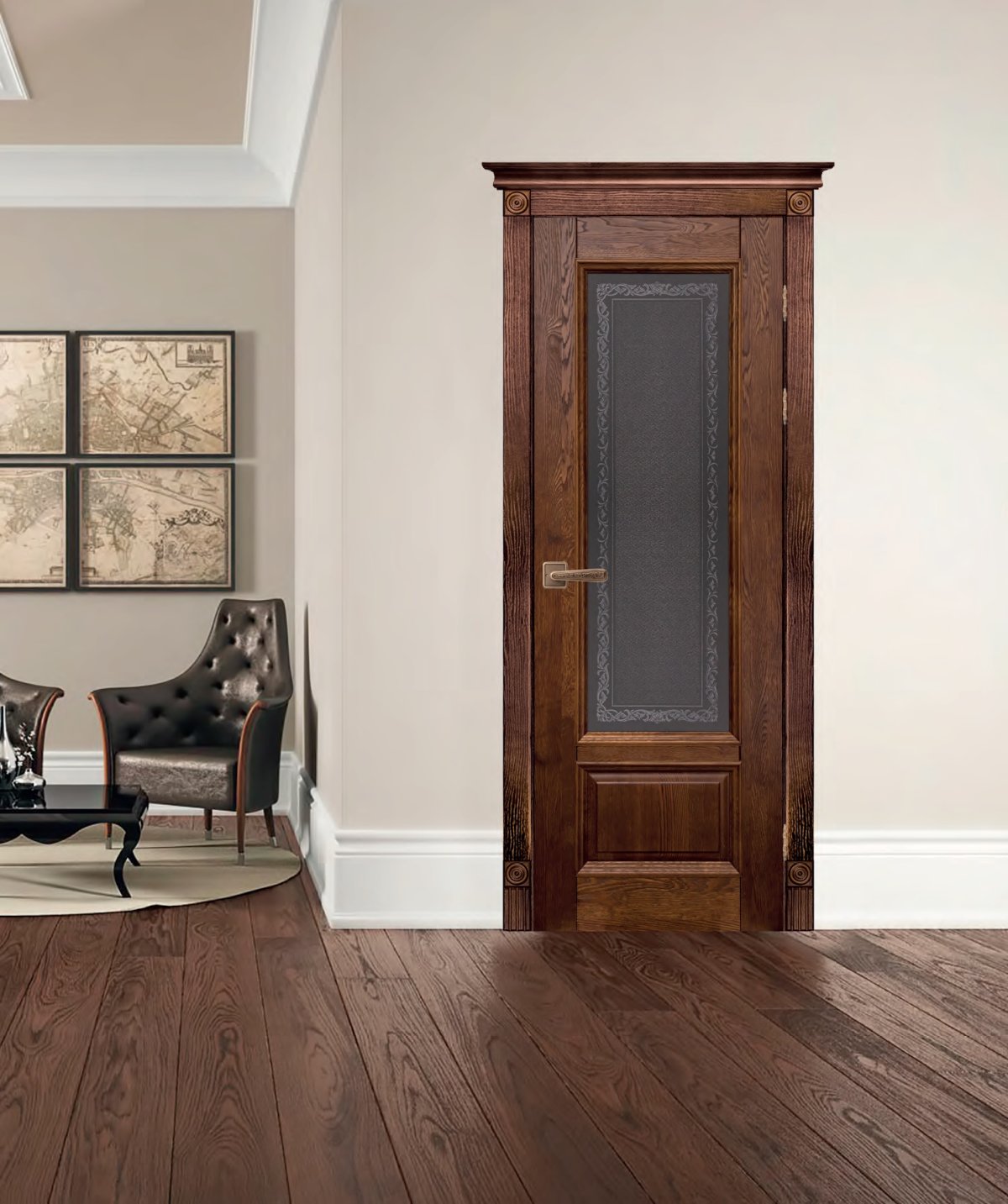 Двери массив дуба Аристократ №1