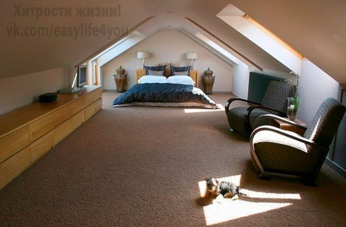 Обустройство мансарды