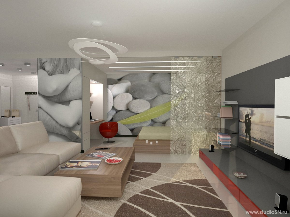 Зонирование комнаты 20 кв