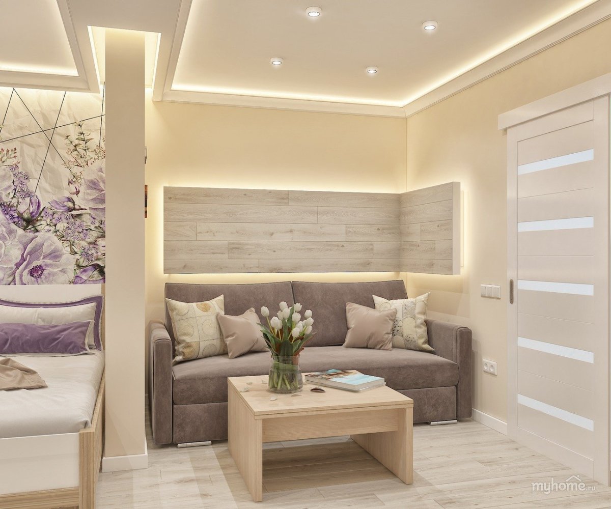 Спальня Объединенная с гостиной