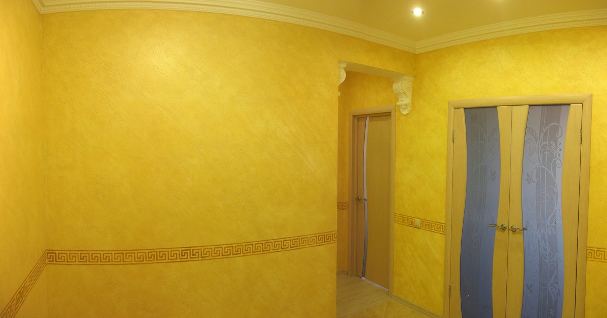 Декоративная штукатурка короед двухцветная