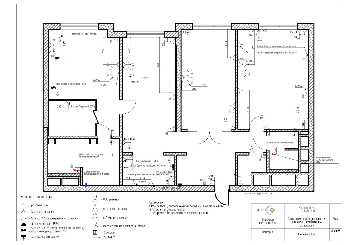 Обозначение схемы электропроводки выключателя света розетки