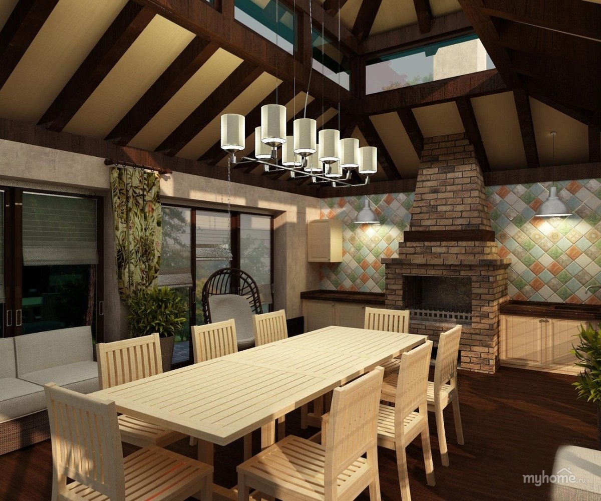 Внутренняя отделка беседки