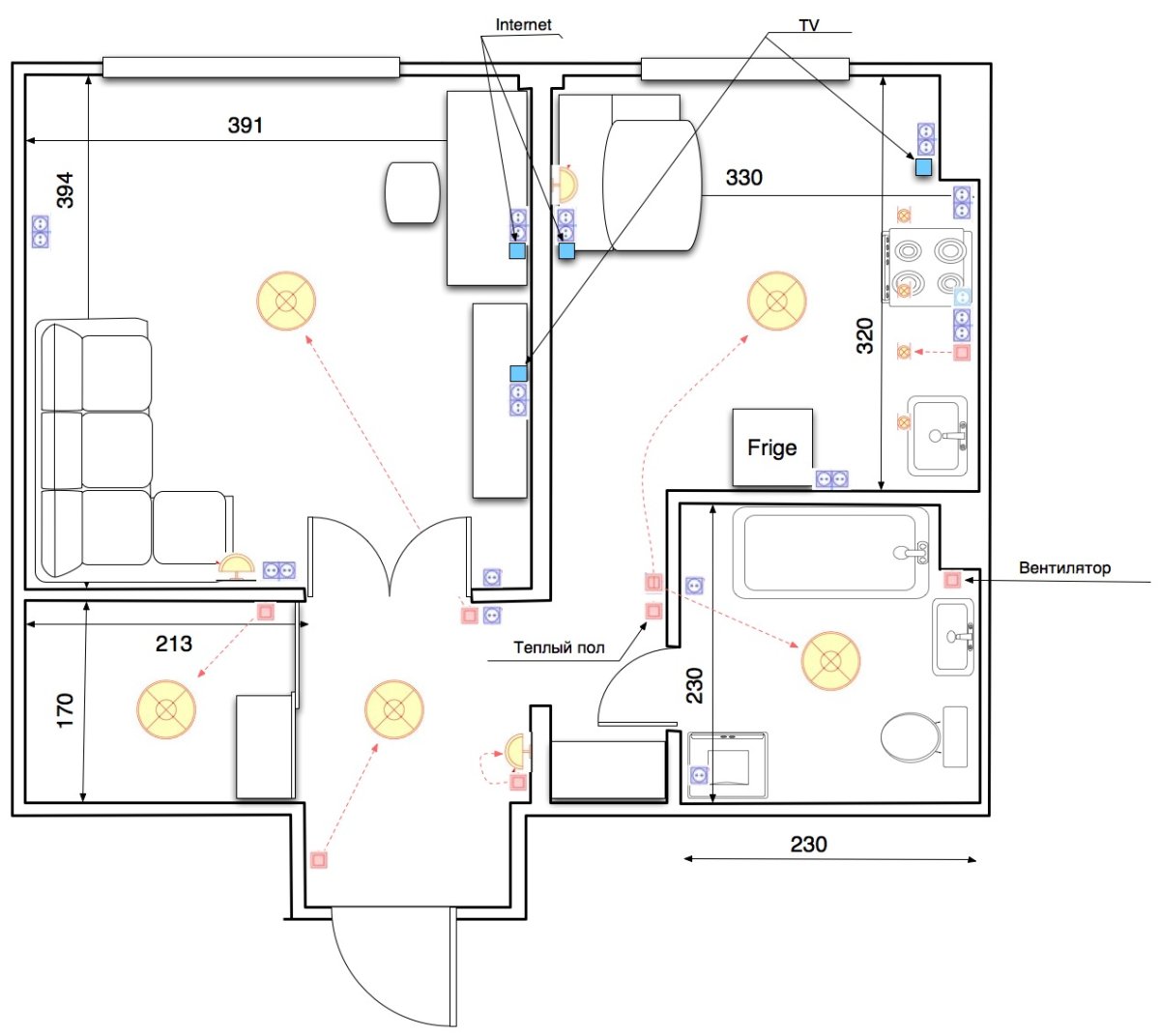 Прикроватные розетки в спальне