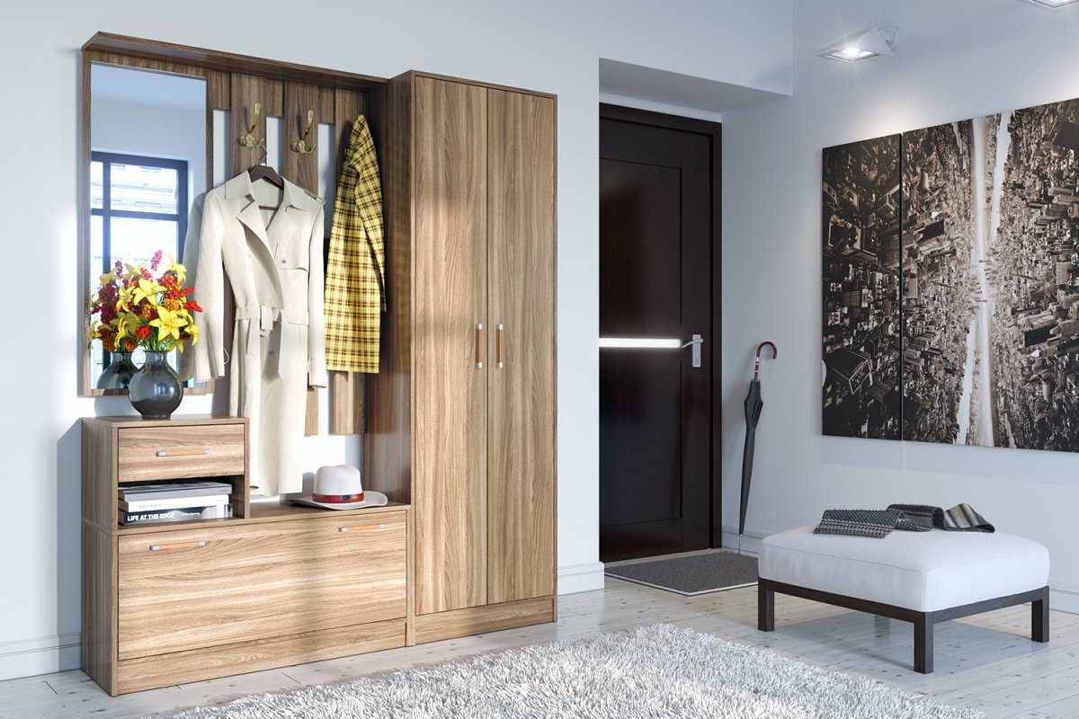 Прихожая Эстель белая