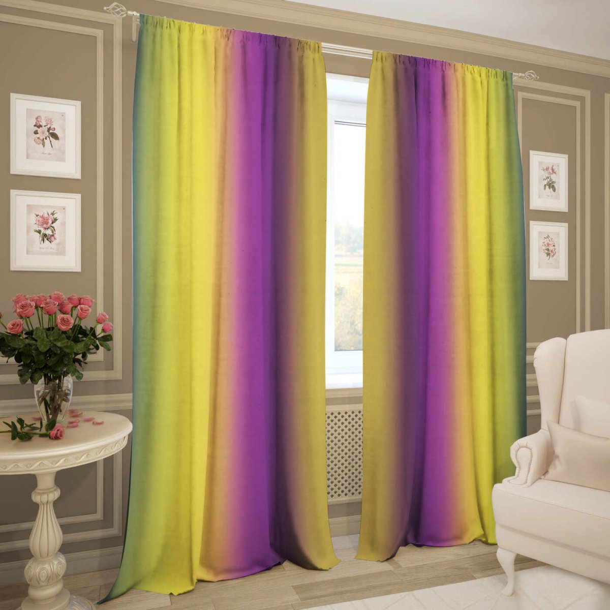 Шторы омбре