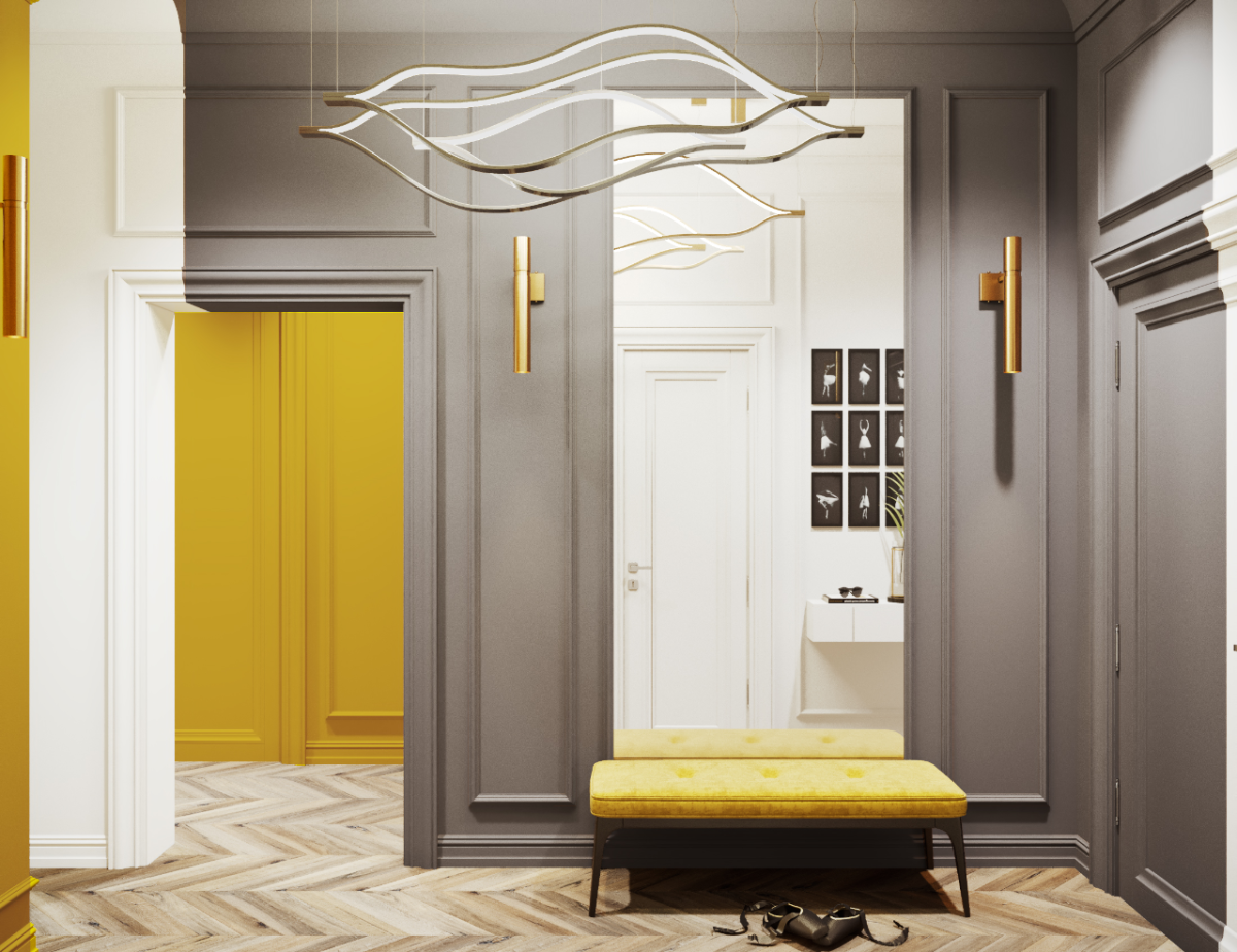 Желтая прихожая