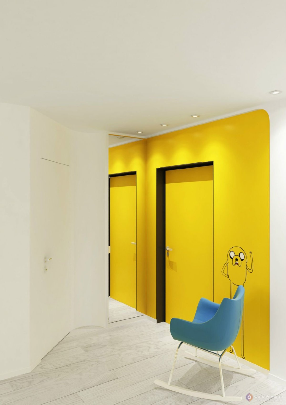 Желтые двери в интерьере