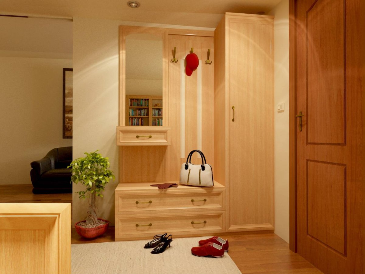 Маленькая прихожая Сканди