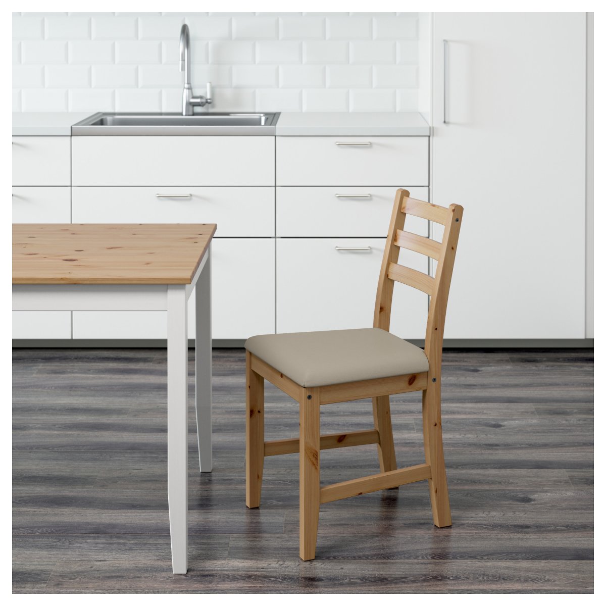 Lerhamn ЛЕРХАМН стол, черно-коричневый