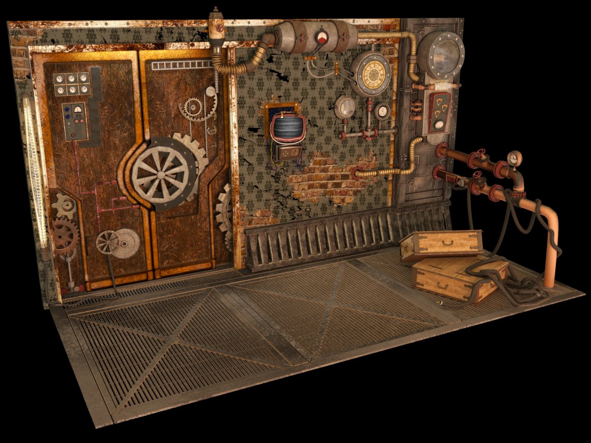 Дверь в стиле стимпанк