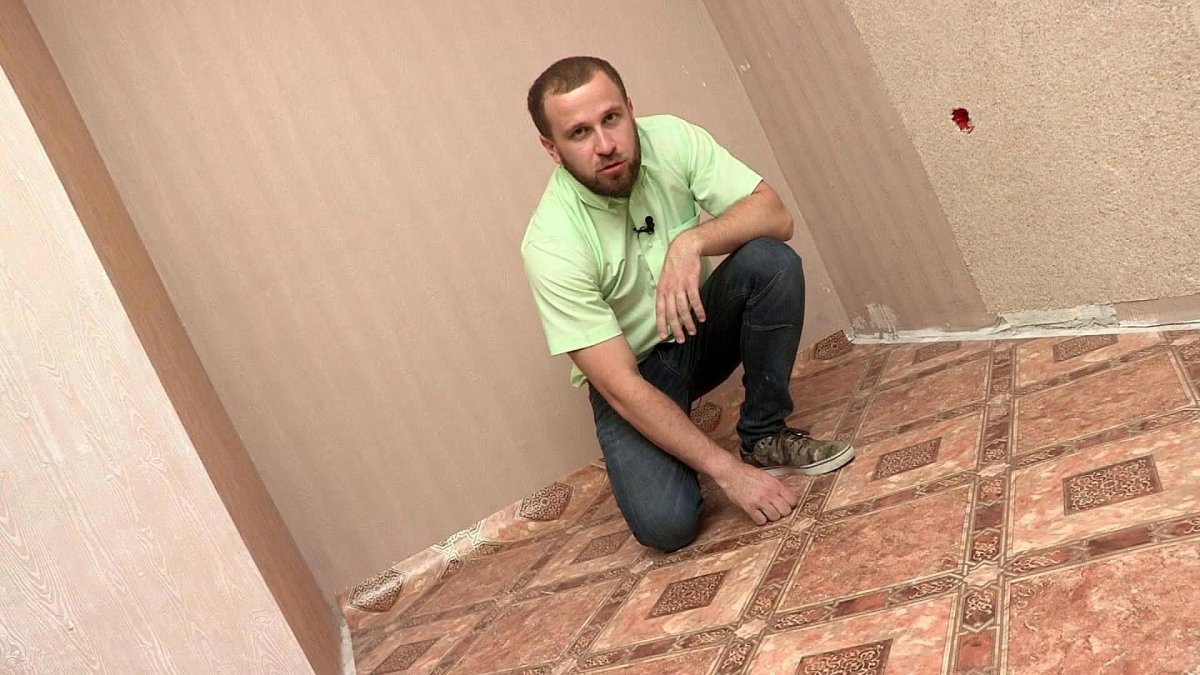 Криво постеленный линолеум