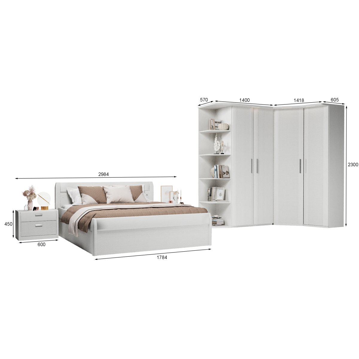 Спальный гарнитур Илона лазурит