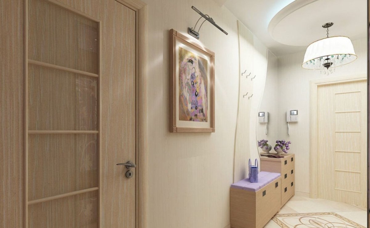 Декор прихожей бежевая